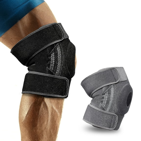 Super Joy Unisex Knee Brace with Side Stabilizers & Patella Gel Pads, Ideal for Pain Relief, Sports Injuries & Post-Surgery Recovery, Black L