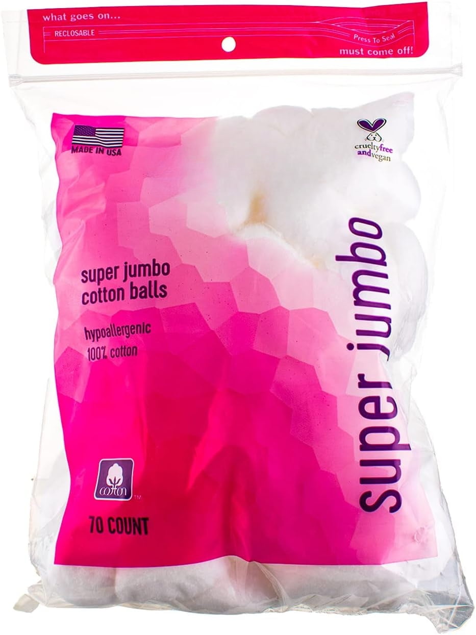 Super Jumbo Cotton Balls 70 ea (Pack of 3)