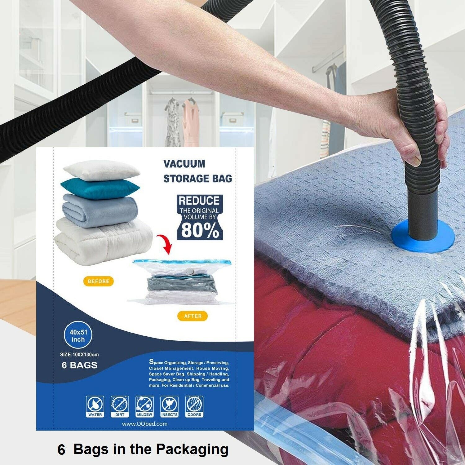 Super Jumbo Extra Large Space Saver Vacuum Seal Storage Bag Largest