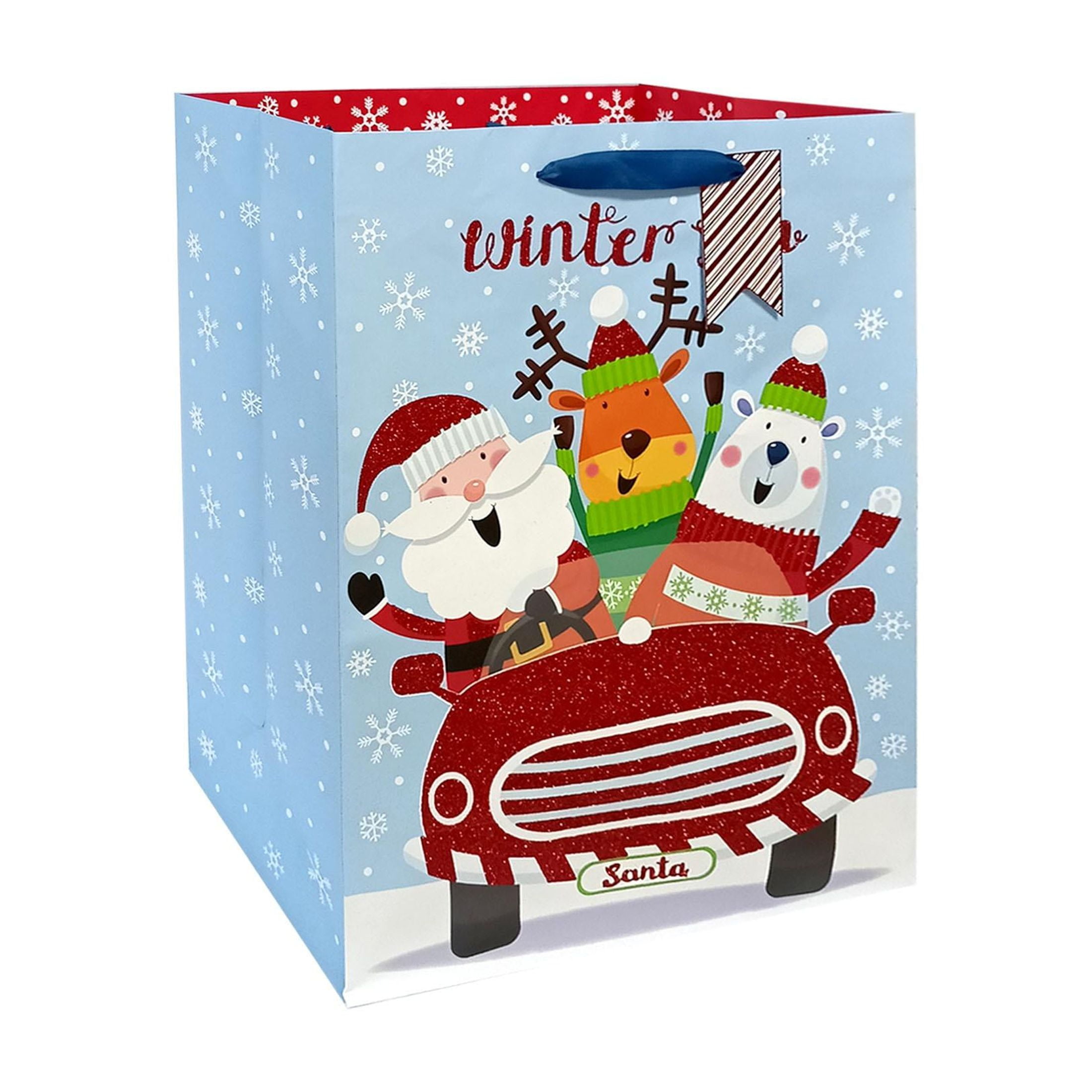 Super Jumbo Winter Fun Christmas Gift Bag 8.67 in x 17 in x 22 in by Holiday Time Walmart