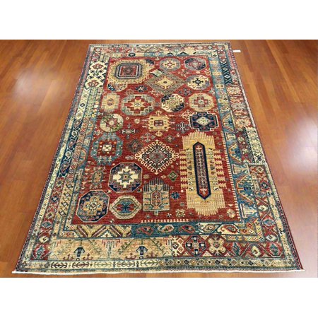 Super Kazak 7X10 Handmade Wool Rug # 14282