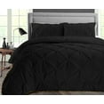 thumbnail image 1 of Dee's Collection Super King 3pc Microfiber Comforter with Matching Pillowcases, Black Pinch, 1 of 7