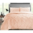 thumbnail image 1 of Super King Plus Comforter Pinch Peach 300 GSM Plush Siliconized Microfiber Fill Duvet Insert With 1000 Thread Count Egyptian Cotton Shell Fluffy Soft with Premium Piping & Matching Pillowcases, 1 of 8