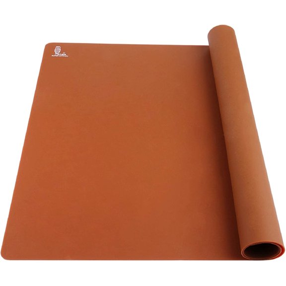 Super Kitchen Food Grade Silicone Extra Large Pastry Mat Baking Mat 23.4 By 15.6 Inches Chocolate