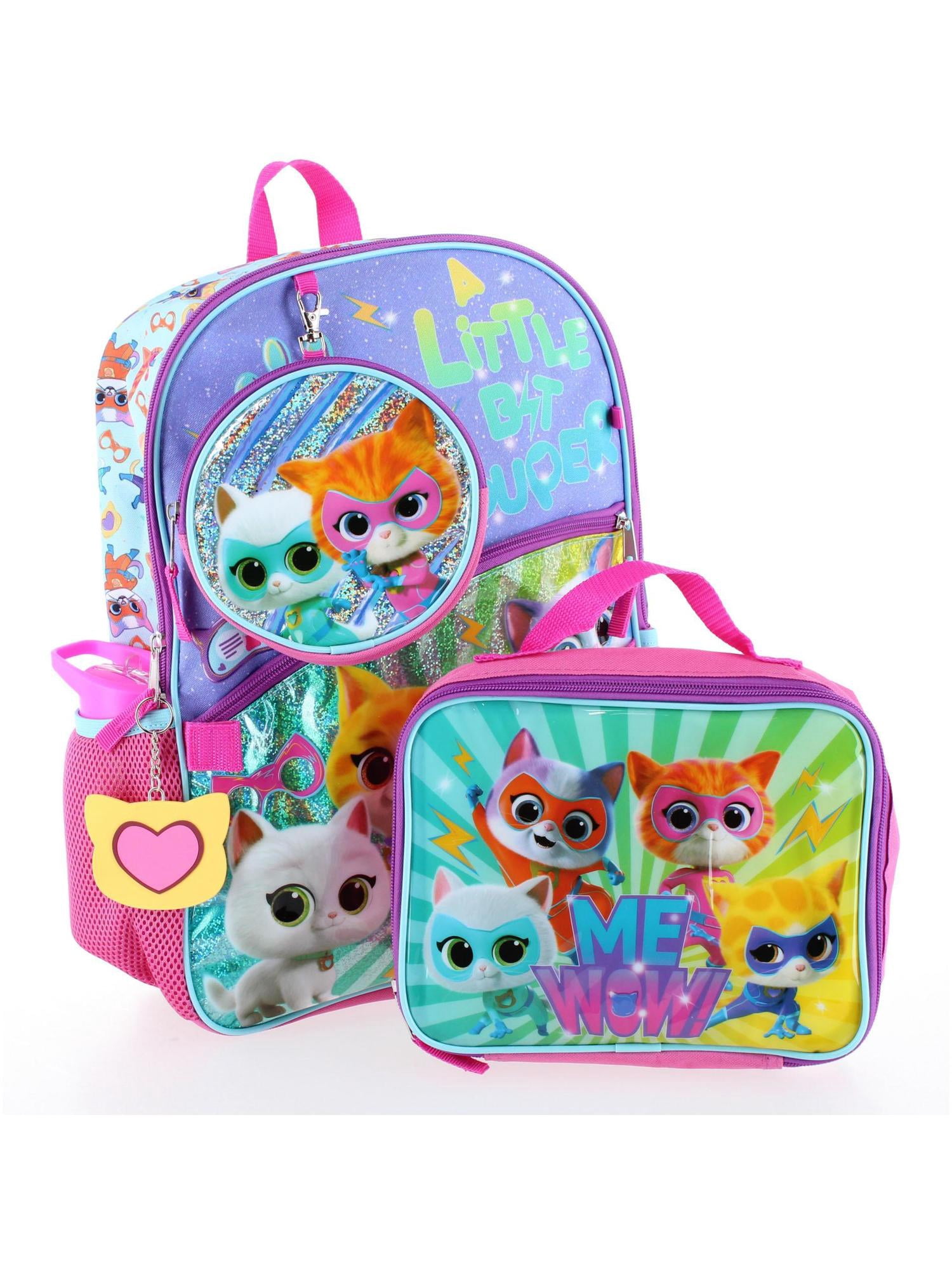 U.P.D., INC Girl's SuperKitties 16 Inch 5pc Backpack