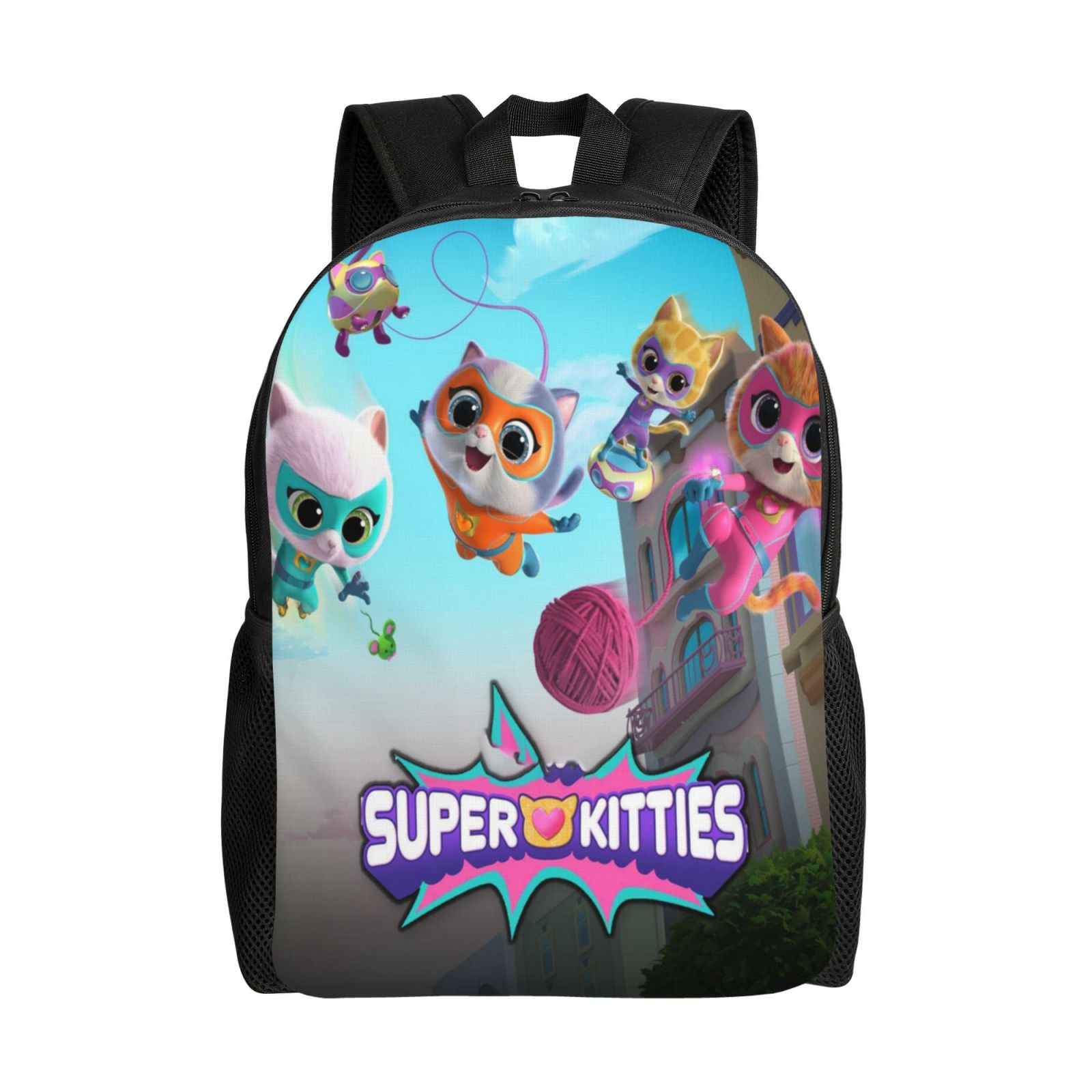 Super Kitties Backpack Cartoon school Bag Travel Bag Portable Large Capacity Sports Backpacks