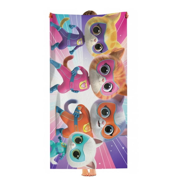 Super Kitties Beach Towel Quick Drying Microfiber 30"x60" Birthday Gift