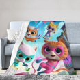 thumbnail image 1 of Super Kitties Blankets Ultra Soft Flannel Blanket All Season Fuzzy Blanket Fluffy Cozy Blanket For Couch Bed Sofa 50"X40", 1 of 9