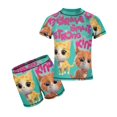 thumbnail image 1 of Super Kitties Boys Rash Guard Set 2 Piece Swimsuits Short Sleeve Bathing Suits with Trunks, 1 of 7