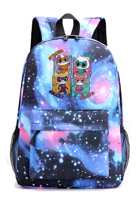 Super Kitties Cartoon Cat Bookbag – Stylish Lightweight Backpack for Students – Durable Bag for Daily School and Travel