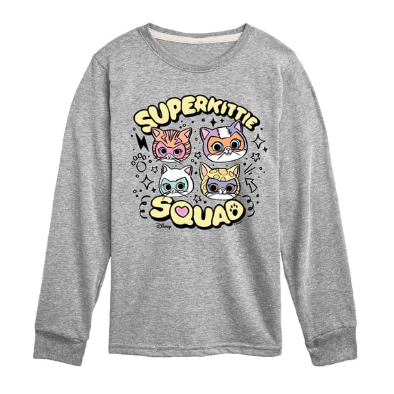 Super Kitties - Doodle - Youth Boys Long Sleeve Graphic T-Shirt
