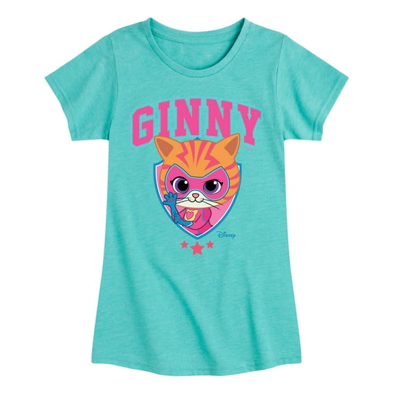 Super Kitties - Ginny - Girls Fitted Short Sleeve Graphic T-Shirt