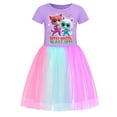 thumbnail image 1 of Super Kitties Girls' Dress Children's Movie TV Game Cartoon Round Neck Pure Cotton Short sleeved+Mesh Dress Half length Skirt, Suitable for Children 4-10 Years Old, 1 of 3