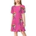thumbnail image 1 of Super Kitties Girls Short Sleeve Dress Soft Cute Designs Dresses Casual T-Shirt Dress 160CM, 1 of 7