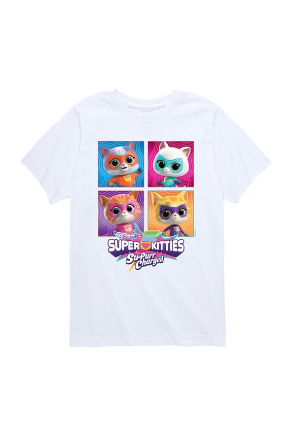 Super Kitties - Grid - Girls Toddler And Youth Short Sleeve Graphic T-Shirt
