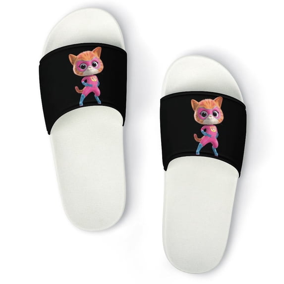 Super Kitties Home Slippers Unisex House Sandals Breathable PVC Slides for Lounge, Beach, Travel 44(270mm)