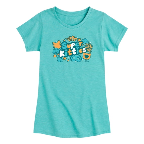 Super Kitties - Jungle Stickers - Toddler Girls Fitted Short Sleeve T-Shirt
