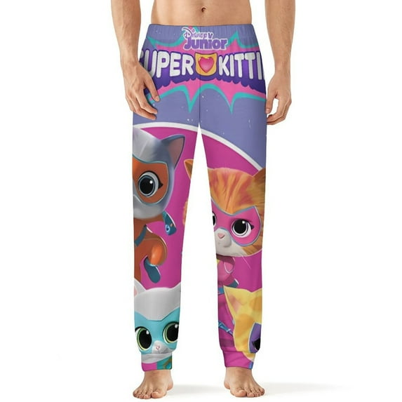 Super Kitties Men's Sleeping Pants Soft Pajama Lounge Pants Casual Sleep Pants 3XL
