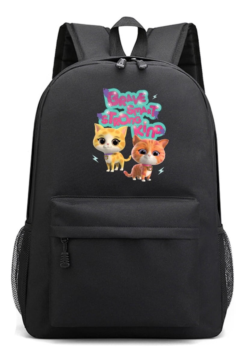 Super Kitties School Backpack – Cartoon Cat Design Bag with Large ...