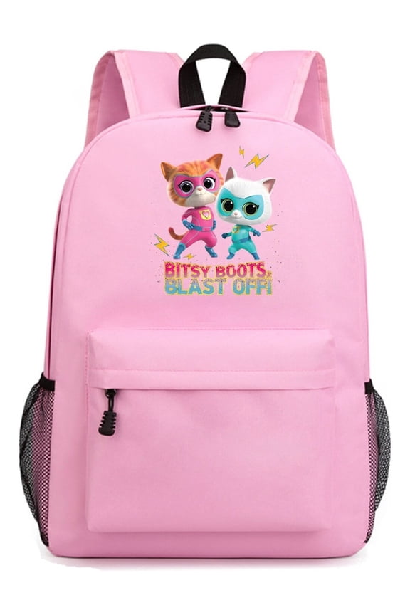 Super Kitties Students Backpack – Large Capacity Bag for Teens – Lightweight Cartoon Daypack for School Supplies and Work