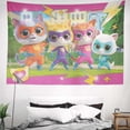 thumbnail image 1 of Super Kitties Tapestry Gift Wall Hanging Backdrop for Room Bedroom Girls Fans Background Banner Party Birthday Supplies Decor, 1 of 6