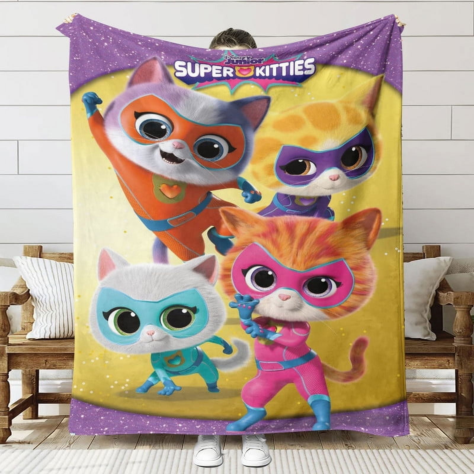 Super Kitties Throw Blanket Gifts for Fans Lover Girls Boys Women Present Hoodie Him Bed 30"x40"