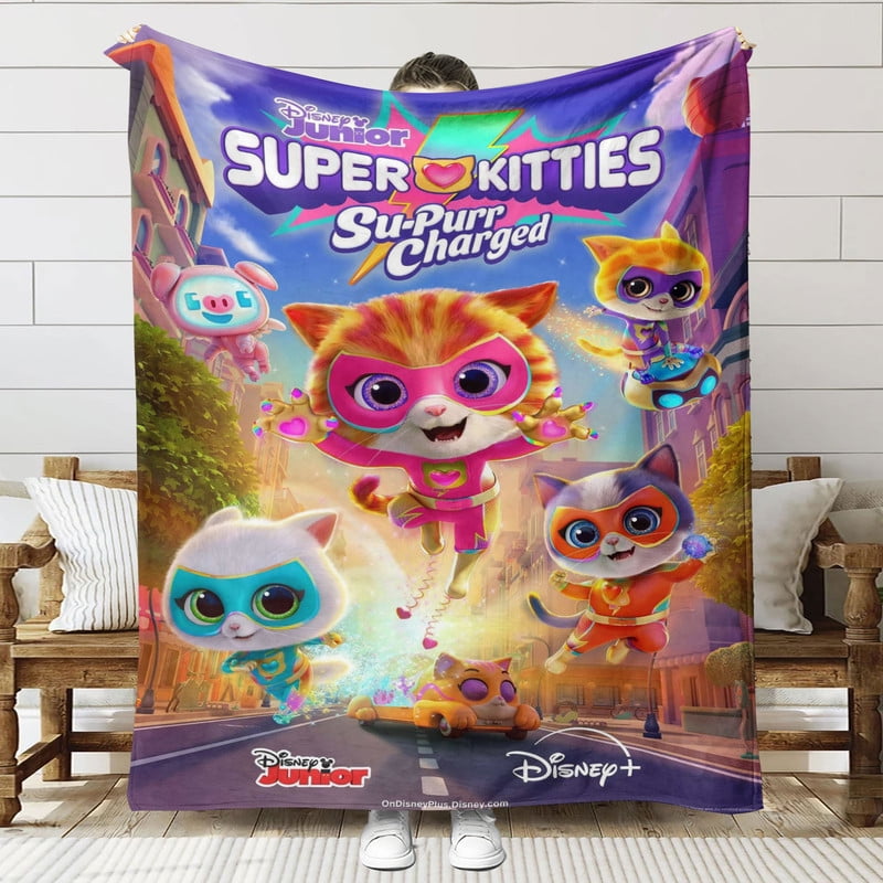 Super Kitties Throw Blanket Gifts for Fans Lover Girls Boys Women Present Hoodie Him Bed 30"x40"