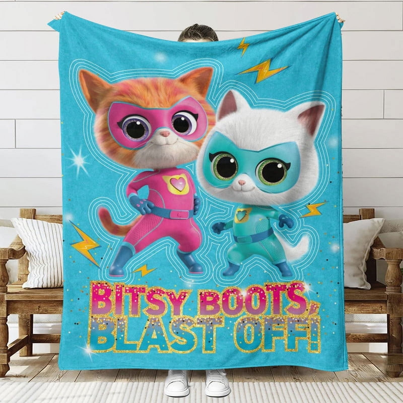 Super Kitties Throw Blanket Gifts for Fans Lover Girls Boys Women Present Hoodie Him Bed 40"x50"
