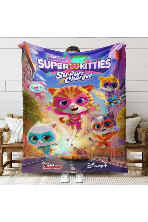 Super Kitties Throw Blanket Gifts for Fans Lover Girls Boys Women Present Hoodie Him Bed 50"x60"