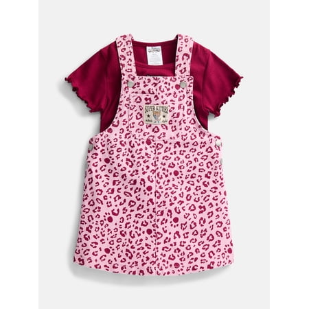 Minnie Mouse SuperKitties Toddler Girls Short Sleeve Tee and Cotton Skirtall Set, 2 Piece, Sizes 12M-5T