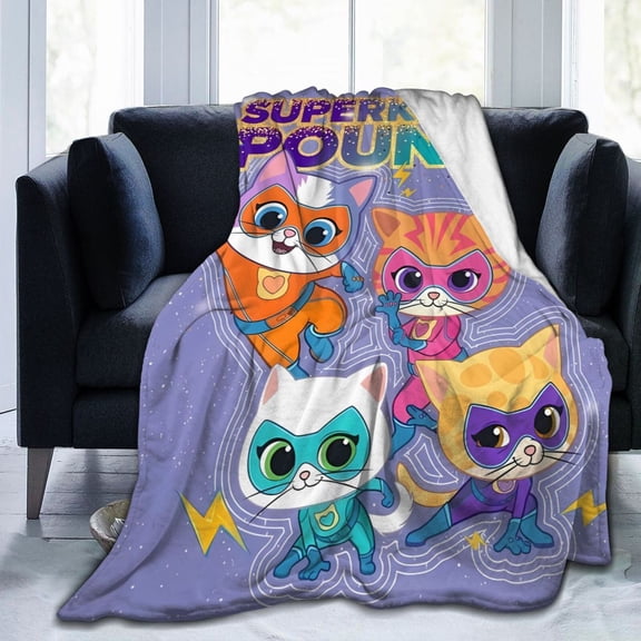 Super Kitties Ultra-Soft Micro Fleece Blanket Cozy Blanket Thick Warm Plush Throw Blanket Sofa Cushion 40"X30"