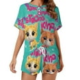 thumbnail image 1 of Super Kitties Women Pajamas Set Loungewear Sleepwear 2 Piece PJ Sets, 1 of 8