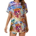 thumbnail image 1 of Super Kitties Women Pajamas Set Loungewear Sleepwear 2 Piece PJ Sets, 1 of 8