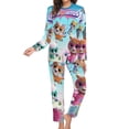 thumbnail image 1 of Super Kitties Women's Pajama Sets Long Sleeve Pajamas Top And Pants Sleepwear Nightwear Soft Pjs Lounge Sets, 1 of 8