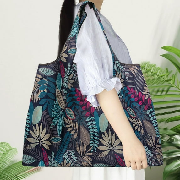 Super Large Reusable Grocery Bags Foldable Grocery Tote Bags Reusable Shopping Bags Oxford Cloth Folding Bag Portable Handheld Storage Bag