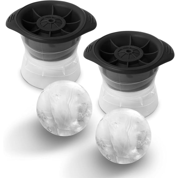 Super Large Sphere Ice Cube Maker For Whiskey And Cocktail, Eco-safe Material, Bpa Free, Individual Mold, Stackable, Round Large Ice Ball Mold, Slow Melting, Food Grade Pp And