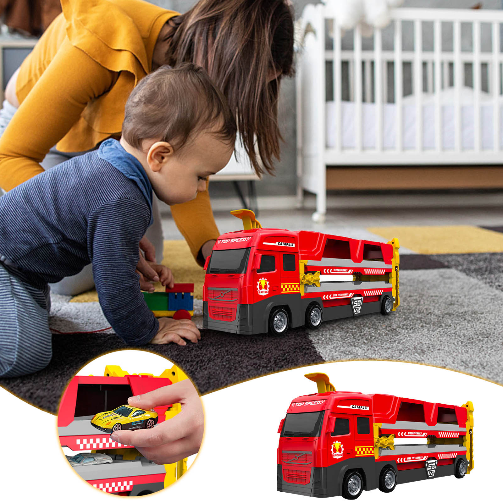 Super Large Track Truck Alloy Deformation Storage Truck Ejection Car