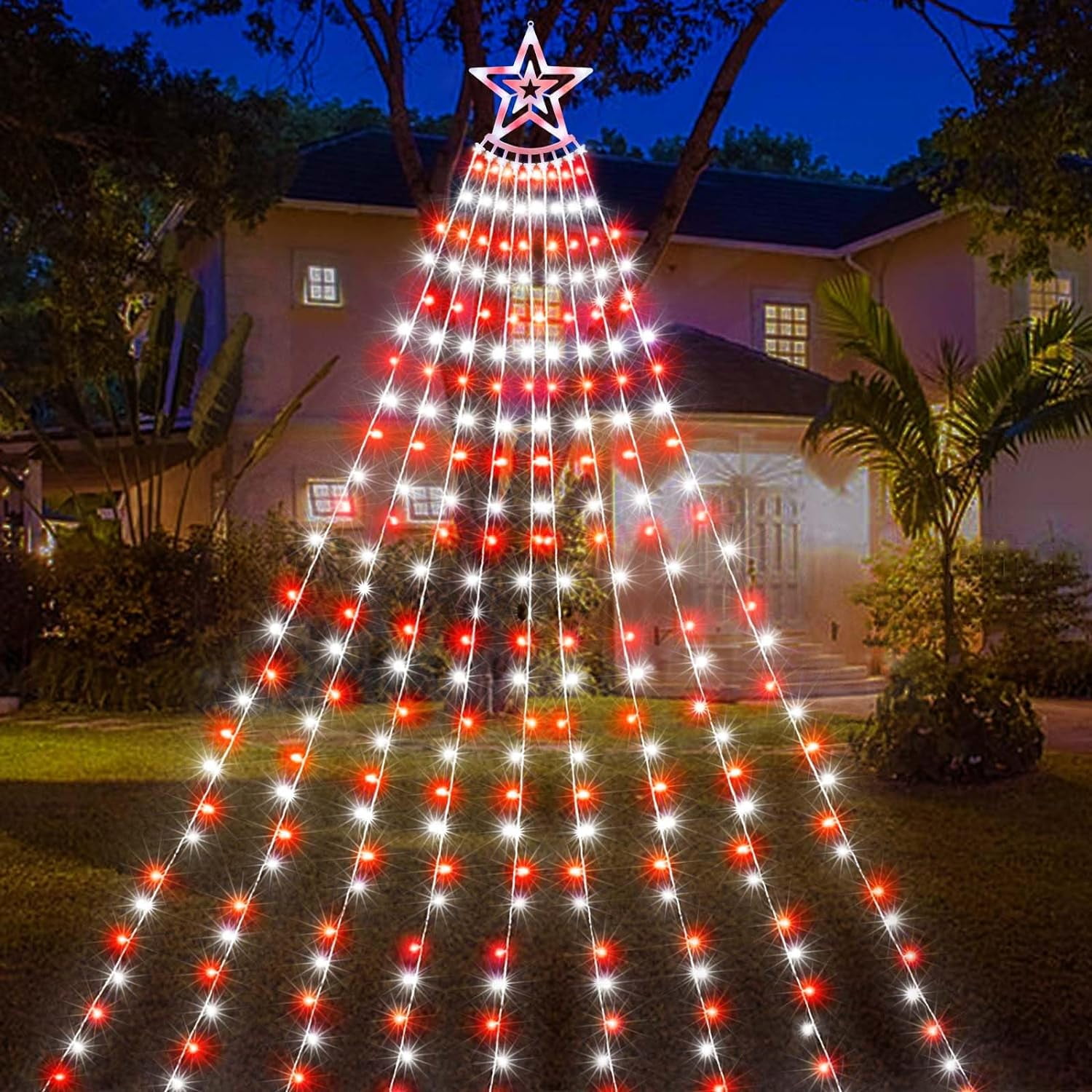 Super Larger Christmas Lights Outdoor Plugin String Lights with 14