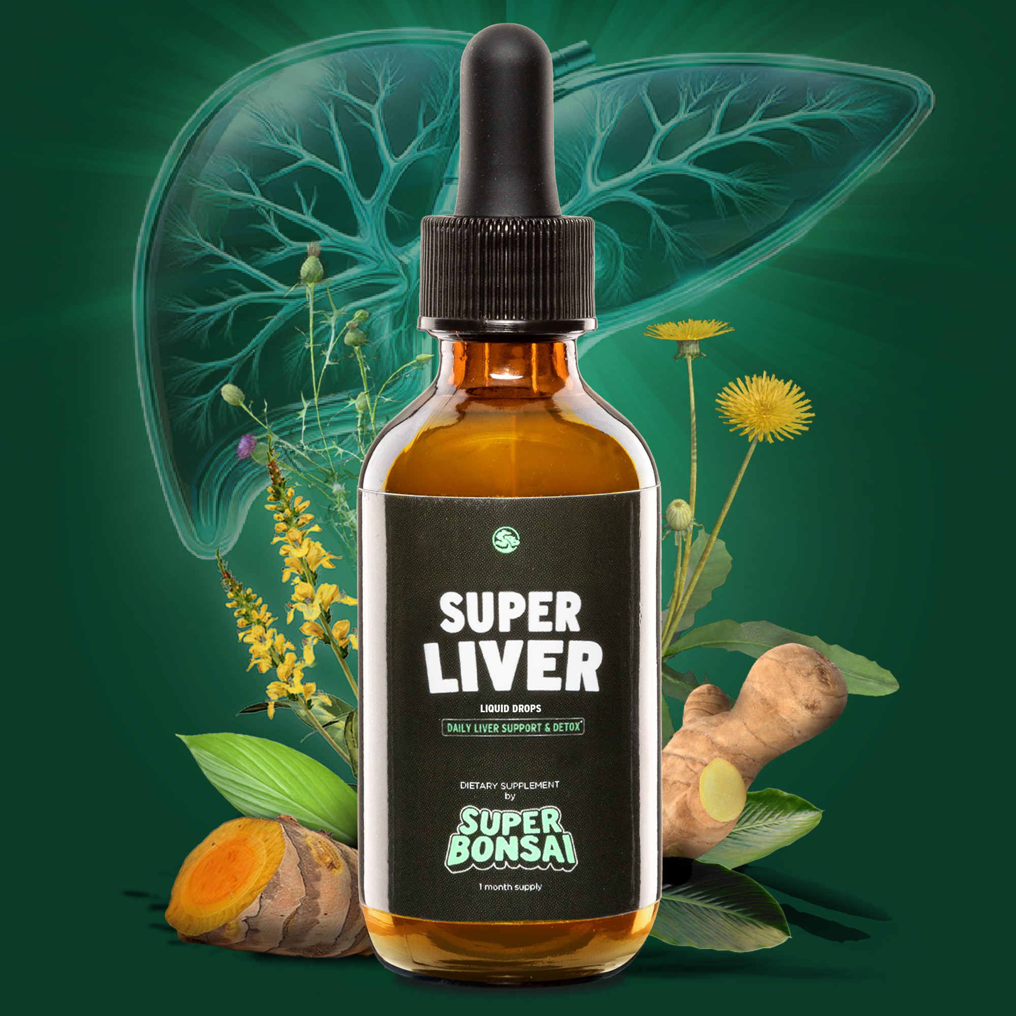 Super Liver - Herbal Liver Cleanse, Detox, and Support Aid (30 Servings)