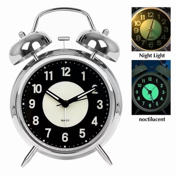 Super Loud Alarm Clock for Heavy Sleepers, 4 inches Twin Bell Alarm ...