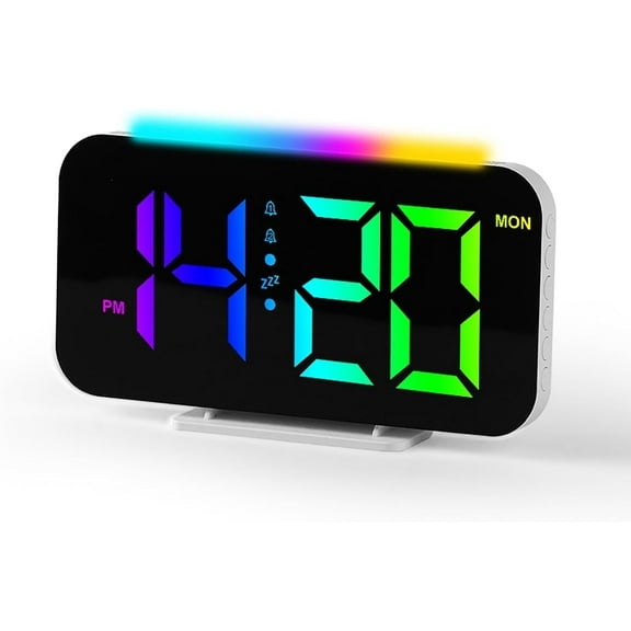 Super Loud Alarm Clock for Heavy Sleepers Adults, LED Digital Clock with Night Light,Snooze,Adjustable Volume,Dimmer,12/24Hr,Small Alarm Clocks for Bedrooms Desk