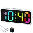 thumbnail image 1 of Super Loud Alarm Clock for Heavy Sleepers, Digital LED Clock with RGB Colorful Changing, Small Digital Clock for Kids Bedroom Bedside Nightstand, Desk Clock with Large Number, 1 of 7