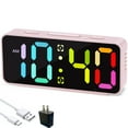 thumbnail image 1 of Super Loud Alarm Clock for Heavy Sleepers, Digital LED Clock with RGB Colorful Changing, Small Digital Clock for Kids Bedroom Bedside Nightstand, Desk Clock with Large Number, 1 of 7