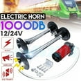thumbnail image 1 of Super Loud Car Electric Horn 1000DB 12V Dual Trumpets Truck Boat Train Speaker d, 1 of 5