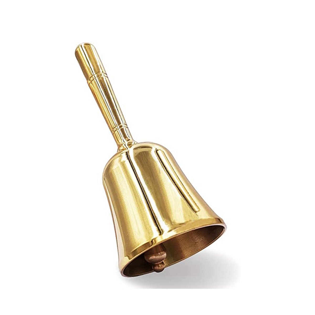 Super Loud Hand Barking Bell, Solid Brass Dinner Bell Gold