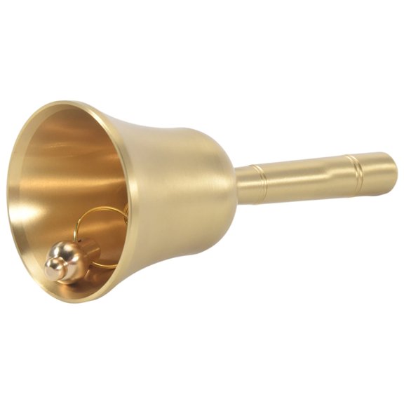Super Loud Hand Barking Bell, Solid Brass Dinner Bell Service Bell Pet Training Bell Jingle Bell, Gold