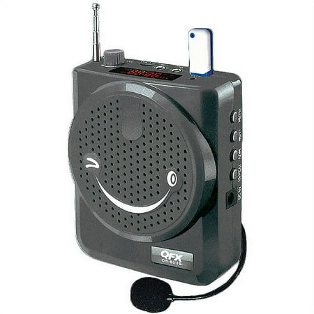 Super Loud Portable PA System with USB/MicroSD/FM Scan Radio Player RED