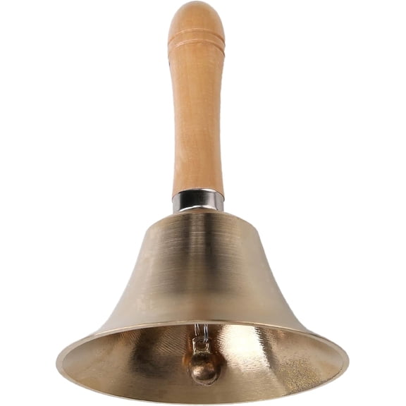 Super Loud Solid Brass Hand Call Bell Classroom Doorbell