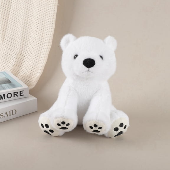 Super Lovely Polar Bear Family Stuffed Plush Placating Toy Pure White Bear Soft Fabric Doll Gift