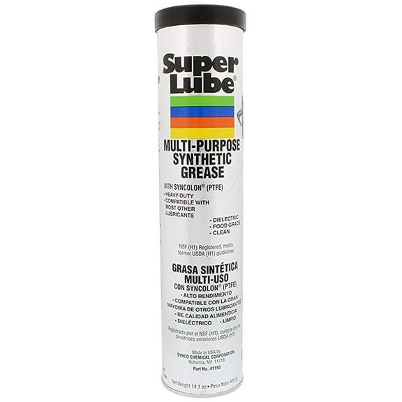 Super Lube 41150 Synthetic Grease NLGI 2, 14.1 oz Cartridge-6 Pack